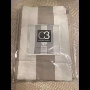 C3 Alex Taylored Paneled Pearl Grey Bedskirt